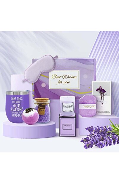 Generic Lavender Flavor Spa Gift Set for Women, 7 PCS Bath Gift Set include V...