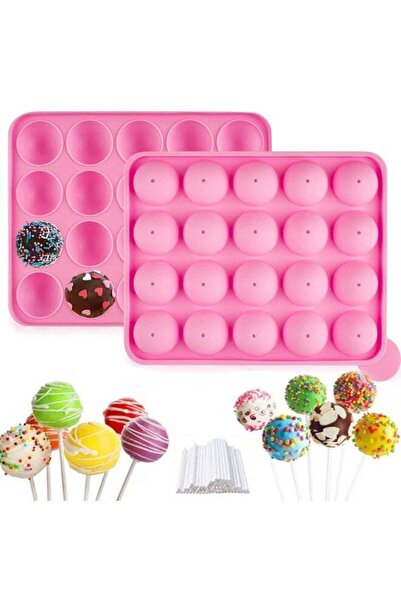 Generic Silicone cake lollipop mold, 20 holes, containing 20 sticks, suitable...