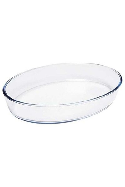 Generic Large Tempered Glass Oval Baking Dish – Oven & Microwave Safe Tray fo...
