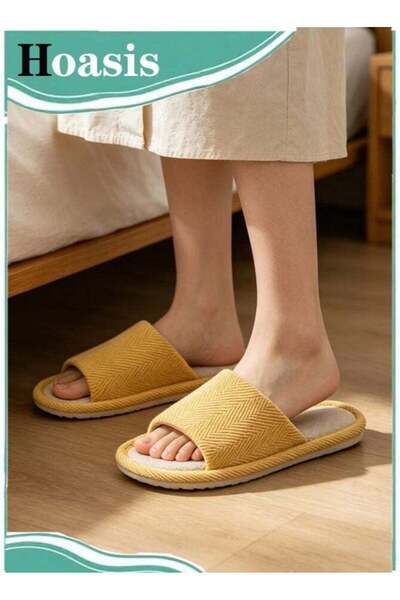 Generic 1 Pair Cotton Linen Slippers, Summer Home Indoor Slippers, Non-Slip C...