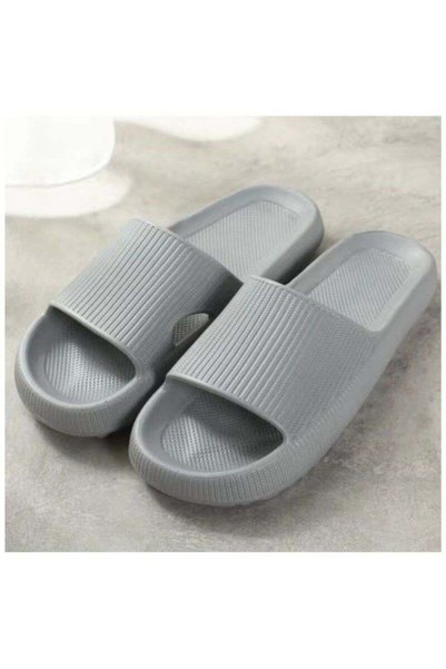 Generic Grey Household Bathroom Slide Slippers