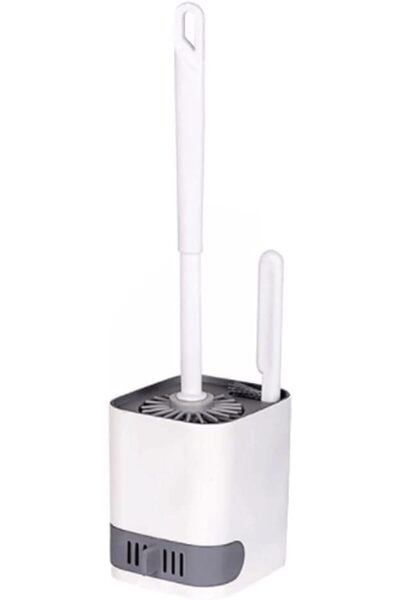 Generic Soft Wall-Mounted and Floor-Standing Dual Purpose Toilet Brush with S...