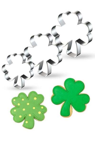 Generic 3 Pcs St Patricks Day Cookie Cutter, Stainless Steel Shamrock Biscuit...