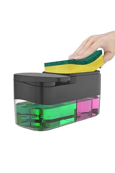 Generic 3-in-1 Dual Soap Dispenser Pump | Sponge Holder for Kitchen Sink |100...