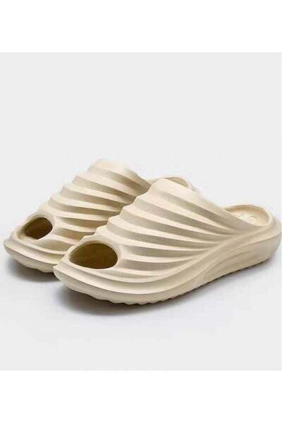Generic Men's Bathroom Soft Soled Beach Slippers Light Khaki