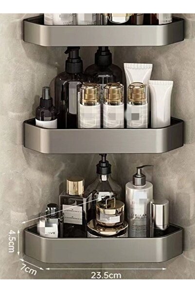 Generic 3-Piece Bathroom Shelf Shower Shampoo Soap Organizer Wall Mounts Stor...