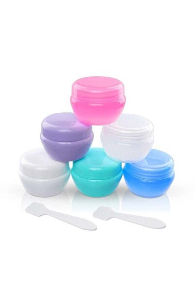Generic 6-Piece Plastic Travel Jars for Creams & Cosmetics, 20ml Leak-Proof R...