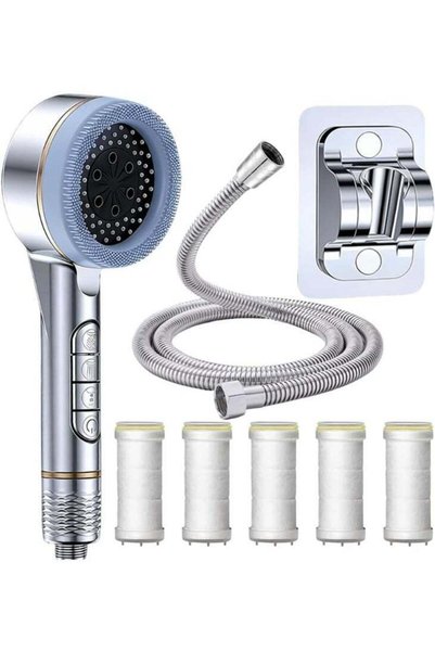 Generic Handheld Shower Head with Hose 5 Filters, 4 Spray Modes High Pressure...