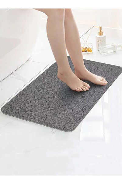 Generic Non-Slip Bath Mat Bathroom Mat Shower Mat Quick Drying PVC Dark Grey ...