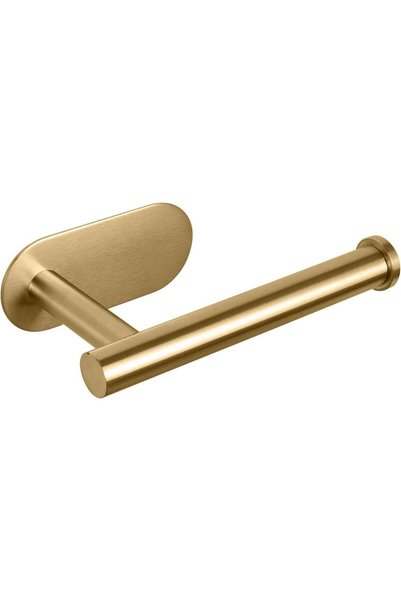 Generic Self‑Adhesive Toilet Roll Holder, SUS304 Stainless Steel Brushed Gold...