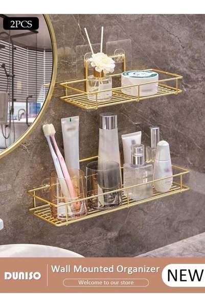 Generic 2packs Shower Caddy Shelves Organizer, Self Adhesive Rack Storage She...