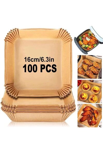 Generic 100Pcs Air Fryer Disposable Paper Liner, Liners Square, Baking Paper ...