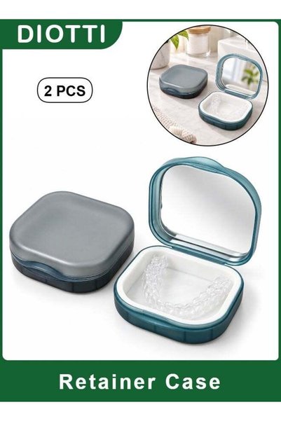 Generic Retainer Case with Mirror, Clear Aligner Storage Box, Dental Guard Ca...