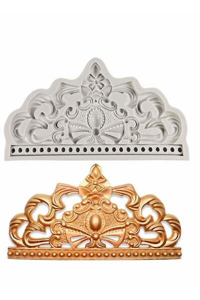Generic Baroque Crown Silicone Mold for Cake Decorating, DIY Pastry, Chocolat...
