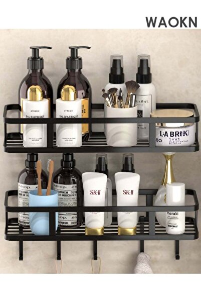 Generic 2-Pack Rustproof Stainless Steel Shower Caddy | Adhesive Bathroom Org...