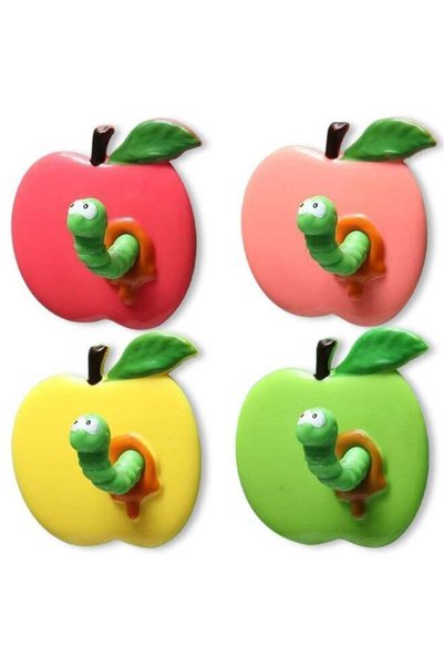 Generic 4 Pcs Cute Wall Hooks, Plastic Adhesive Hooks for Hanging Lightweight...