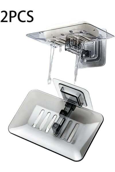 Generic 2PCS Soap Dish Soap Holder for Shower hower Bar Soap Holder Wall-Moun...