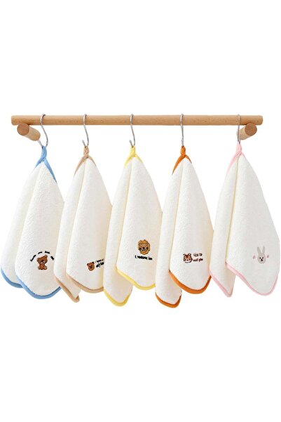 Generic Baby Face Flannels, 5PCS Soft Wash Towels for Toddlers, Quick Dry Reu...
