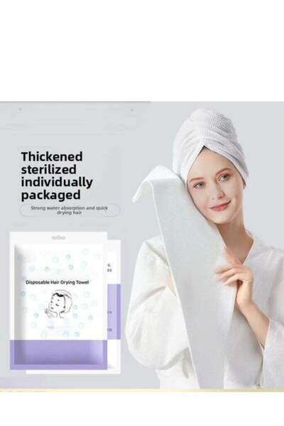 Generic Disposable Hair Drying Cap for Travel - Soft, Quick-Dry Towel Alterna...