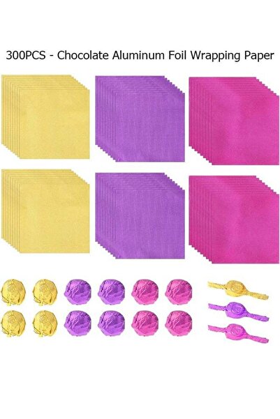 Generic Foil Candy Wrappers - 300 Pieces 3.14*3.14 inches Golden Aluminium Fo...
