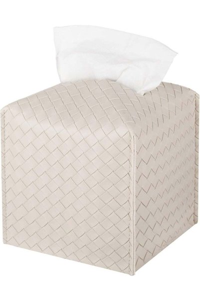 Generic Premium PU Leather Tissue Box Cover - Square Grieger Organizer for Ba...