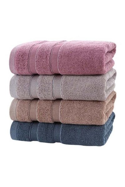 Generic 4 Pack (13.7"× 29.5") Cotton Bath Sheets - Zero Twist Cotton Extra La...