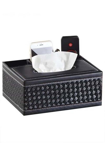 Generic Rectangular Tissue Box Cover,Leather Facial Tissue Organizer Box Hold...