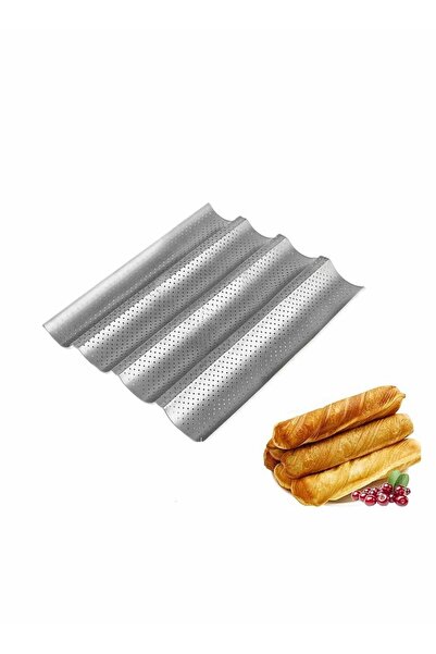 Generic Baguette Baking Tray Non-Stick Perforated French Bread Stick Pan Moul...
