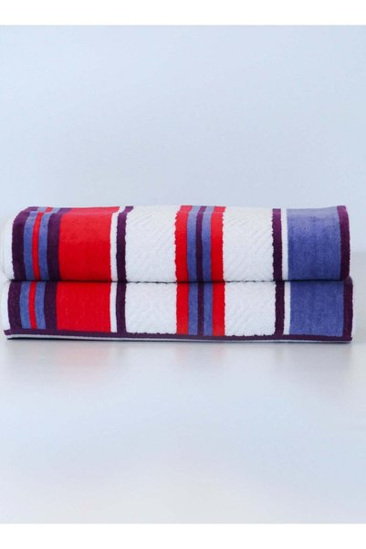 Generic Multi Color Stripes Towel 70x140 Cm 100% Cotton Yarn Dyed Bath Towel ...