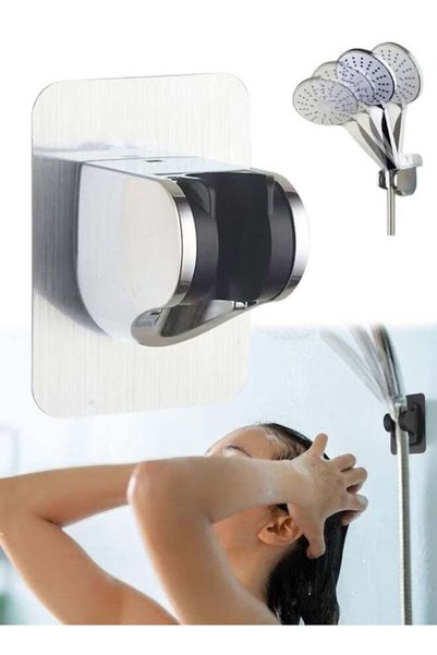 Generic Self Adhesive Handheld Shower Head Holder, Adjustable Shower Head Hol...