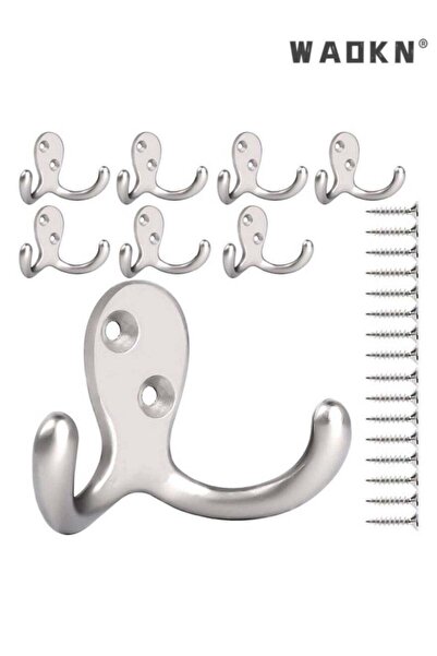 Generic 10 Pcs Slant hole double claw wall hanging hook retro double hook jac...