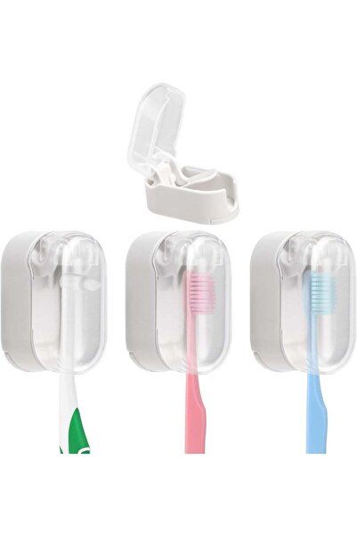 Generic 3 PCS Travel Toothbrush Head Covers Caps, Portable Tooth Brush Head C...