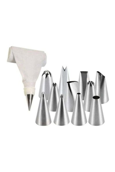 Generic 6-Nozzles Ice Bag Set Silver 24cm