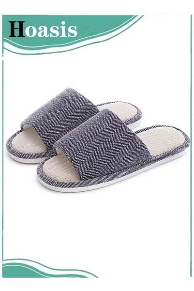 Generic Cotton linen slippers, home linen indoor slippers, home couple non-sl...