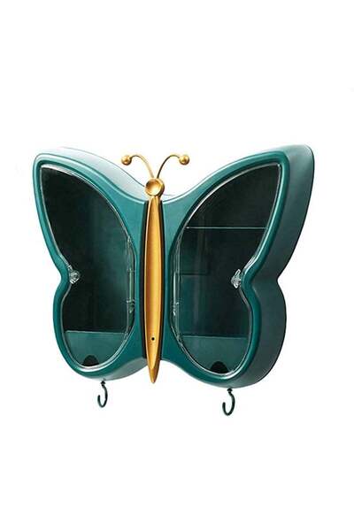 Generic 1pcs Butterfly Shape Wall-Mounted Makeup Organizer Punch-Free Bathroo...