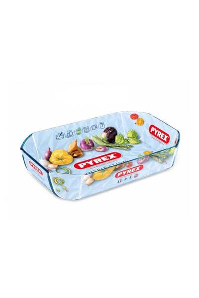 Generic Pyrex Inspiration Rectangular Glass Roaster 2.1L, Borosilicate Glass ...