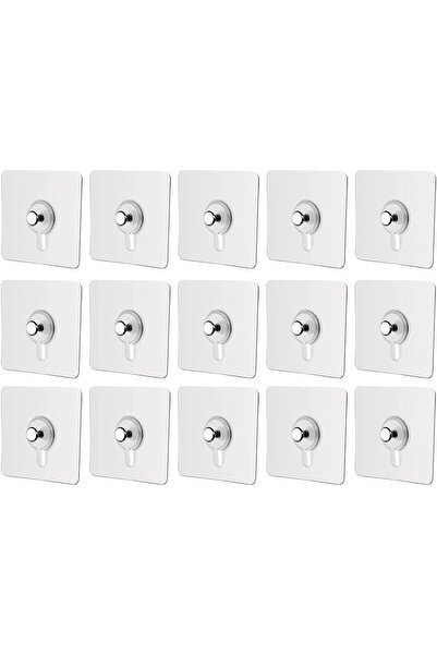 Generic 18Pcs Transparent Heavy Duty Adhesive Wall Hooks - Waterproof & Rustp...