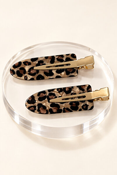 Monu Beauty Siena Leopar 2- 2’li İz Yapmayan Saç Makyaj ve Cilt Bakım Klips T...