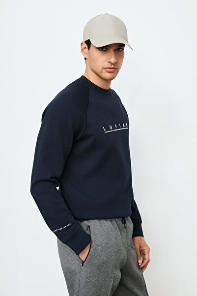 Lufian 112030198 Cooper Erkek Sweatshirt LACİVERT