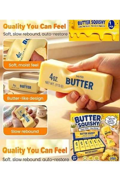 Limmy Tereyağ Squish Butter Sukuşi Yumuşak Sıkılabilir Oyuncak- 1 Adet