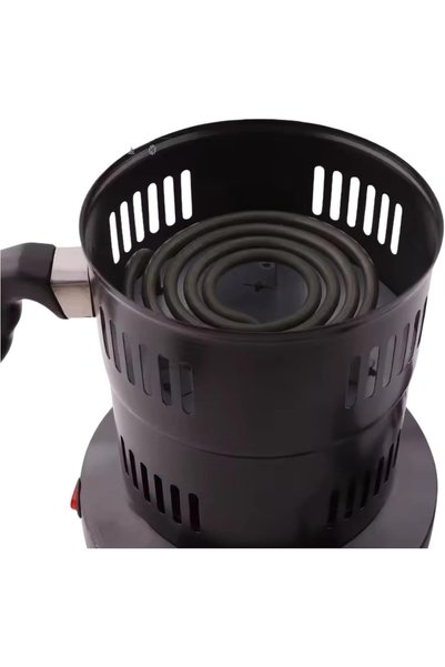 Generic 1x Electric Charcoal Burner For Hookah And Incense, Fast Heating, 5 Gear Adjustable Temperature, Safe For Home Or Outdoor Use Silver/Black Model-M619