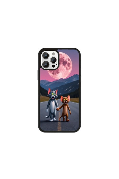 Generic Brand Husa Premium Galaxy S24 FE Tom și Jerry - Model Pink Moon Road