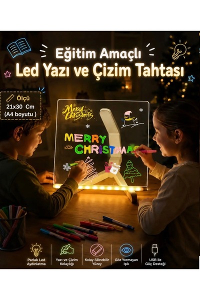 DAZLİNGACCESSORY Led Işıklı Yazı Tahtası