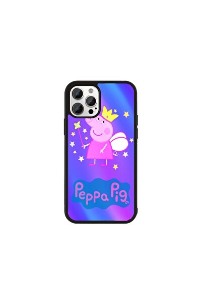 Generic Brand Husă Premium iPhone 14 Peppa Pig - Model Prințesa Peppa Curcubeu