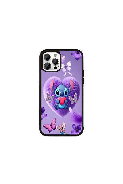 Generic Brand Husa Premium iPhone 11 Pro Max Stitch - Model Stitch cu floare mov