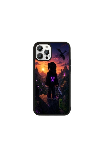 Generic Brand Husa Premium iPhone 16 Pro Max Minecraft - Model Ender Shadow S...