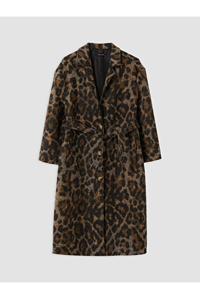 LC Waikiki TexX Store Kalitesi LCW Vision Kahverengi Beli Kuşaklı Leopar Dese...