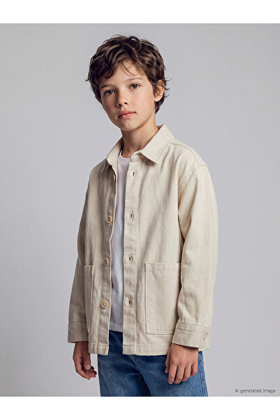 LC Waikiki Vizyon New Season Gray Pocketed Boys' Shirt