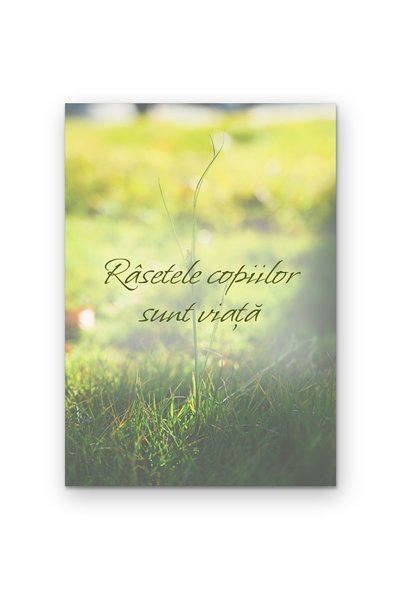 OEM Poster Carton 250g A4 Wall Art cu Citat Râsetele copiilor sunt viață, Dec...