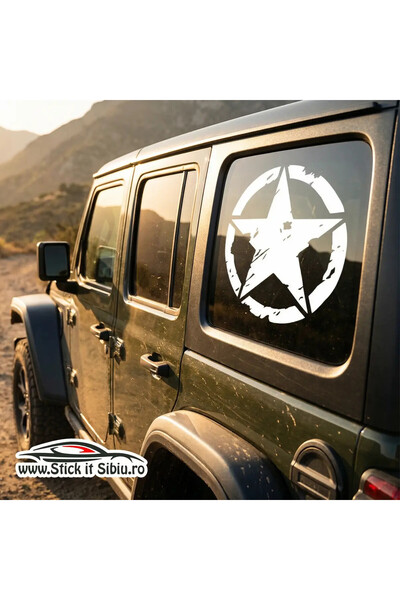 StickITsibiu Autocolant auto US Star - Off Road |   Rezistent la apă și UV